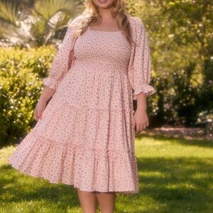 Ivy City Co Madeline Floral Pink Dress